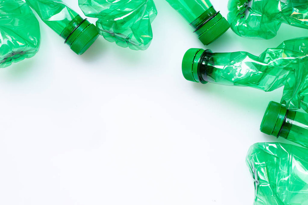 Plastic bottles on white background. - Photo, Image