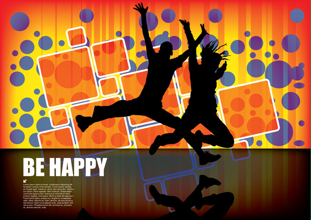 gelukkige mensen achtergrond - Vector, afbeelding