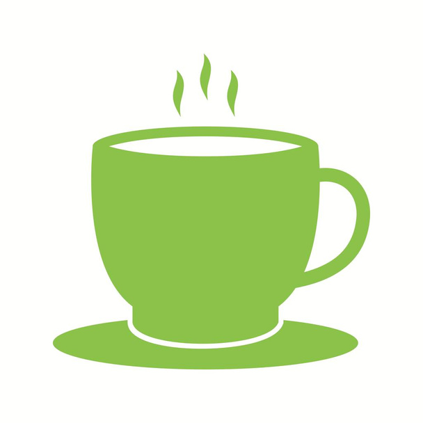 Beautiful Tea Cup Glyph Vector Icon - Vetor, Imagem