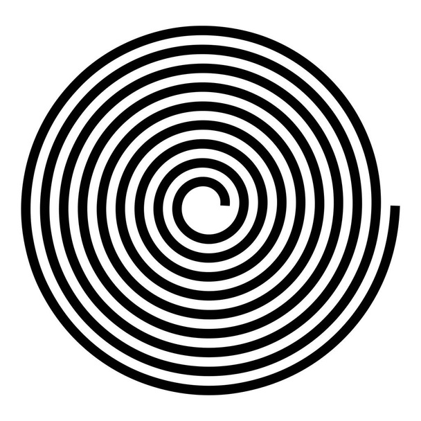 Spirála Helix Gyre ikona černá barva vektor ilustrace plochý styl - Vektor, obrázek