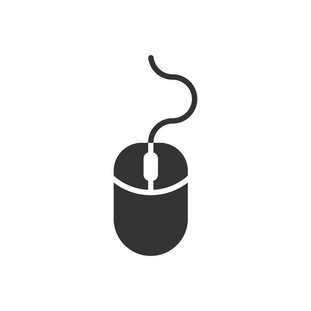 Computer mouse icon in flat style. Cursor vector illustration on - Vector, Image