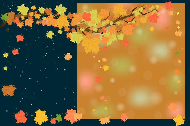 Banner de venta de otoño con hojas de arce. Puede ser utilizado para la venta de compras, cartel promocional, bandera, volante
.  - Vector, Imagen