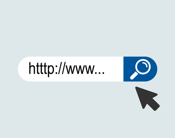 Ikona internetového vyhledávače www je izolovaná na pozadí. Nástroj pro webové stránky, aplikace, uživatelské rozhraní a logo - Vektor, obrázek