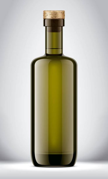 Glass bottle mockup on Background. Cork version - Φωτογραφία, εικόνα