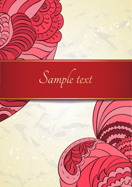Flower background template card - Vektor, kép