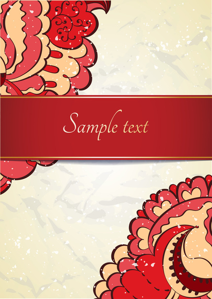 Flower background template card - Vettoriali, immagini