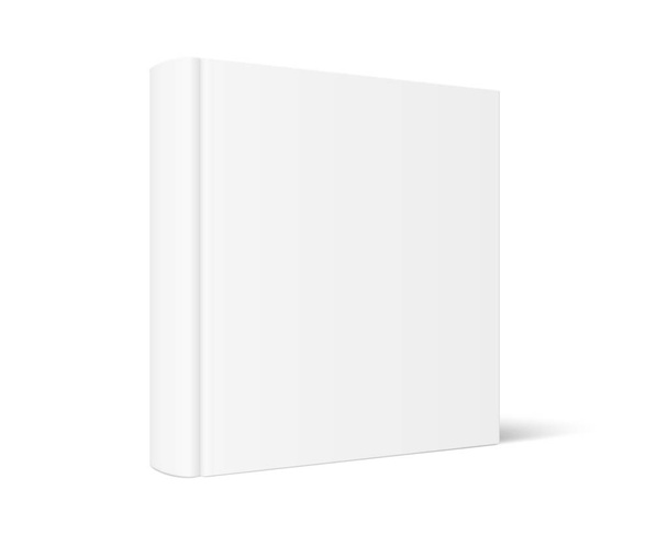 Vysmívat se stojící knize s bílým prázdným krytem - Vektor, obrázek