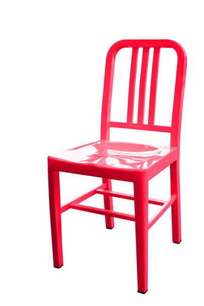 Silla moderna de color rojo aislada sobre fondo blanco
 - Foto, imagen