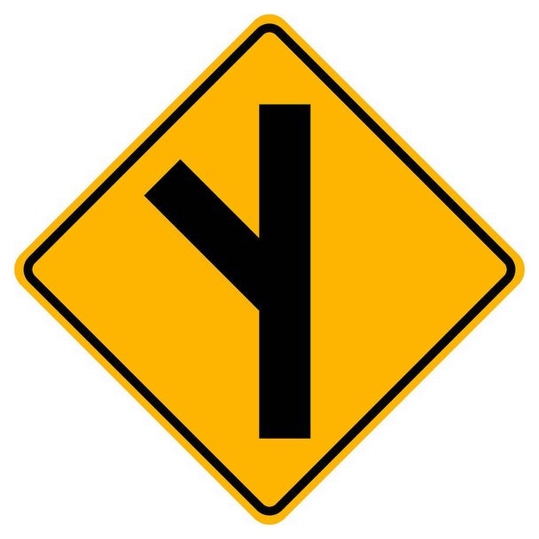 y -Kreuzung Verkehrszeichen, Vektordarstellung, isolieren auf weißem Hintergrund Etikett. eps10  - Vektor, Bild