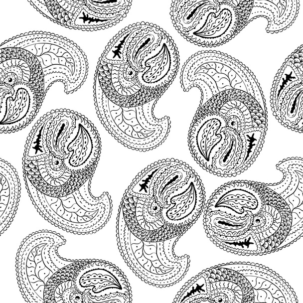 Oriental paisley seamless pattern - Wektor, obraz