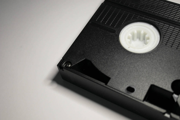 Old videotapes on a gray background - 写真・画像