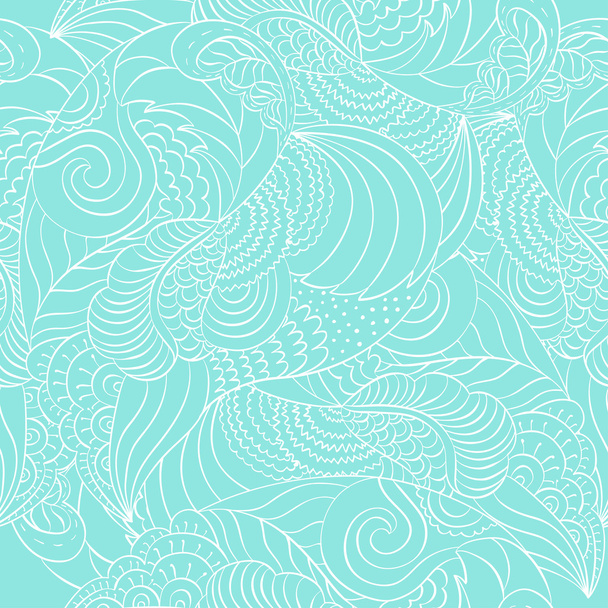 Floral curl seamless pattern - Wektor, obraz