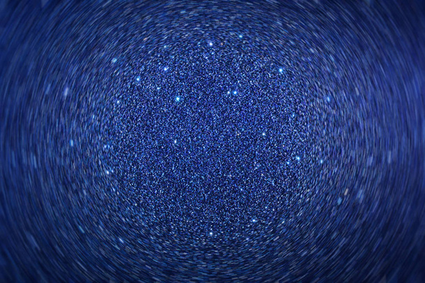 Kék csillogó háttér a forgatási mozgás szakaszában. Imi! - Fotó, kép