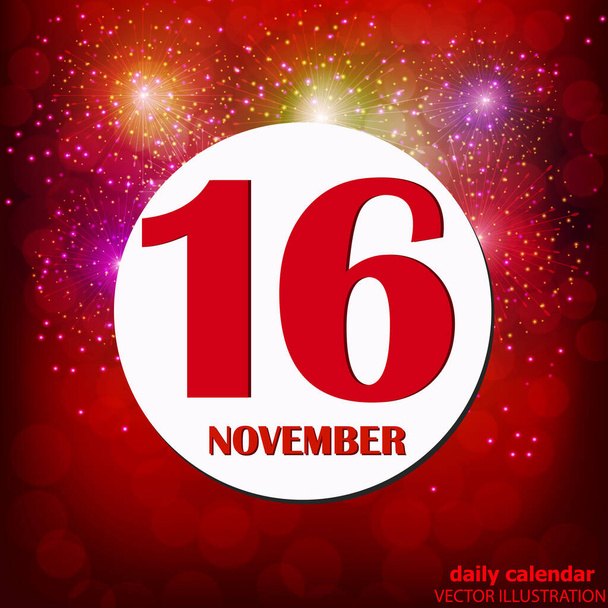 November 16 icon. For planning important day. - Vector, Image