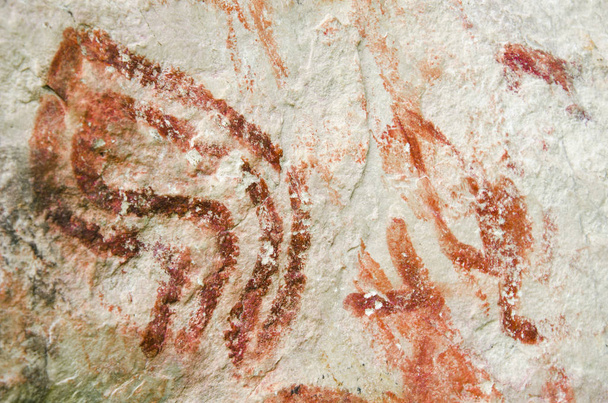Roche avec pictogramme de culture précolombienne Muisca
 - Photo, image