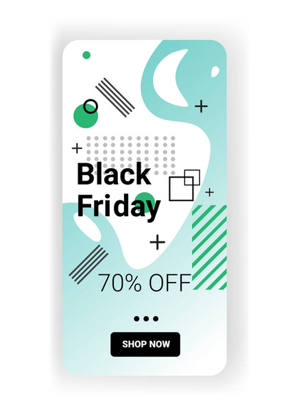 big sale template black friday banner online mobile app special offer promo marketing holiday shopping concept smartphone screen vertical copy space - Vecteur, image