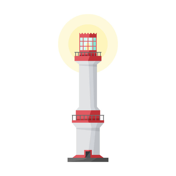 Lighthouse vector icon.Cartoon vector icon isolated on white background lighthouse. - Вектор,изображение