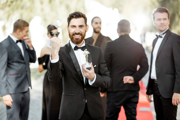 Movie actors on the red carpet outdoors - Photo, Image