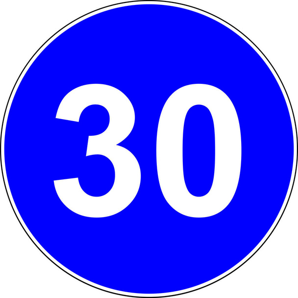 30 sugerowana prędkość drogowa znak - Zdjęcie, obraz