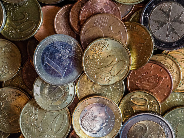 Euro coins, European Union - Foto, imagen