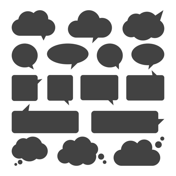 Empty talk bubble set. Speech bubbles for messenger, text message to communicate, comic books, comics and cartoons design. Vector flat style cartoon illustration - Διάνυσμα, εικόνα