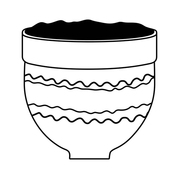 Geïsoleerde bloem pot ontwerp vector illustratie - Vector, afbeelding