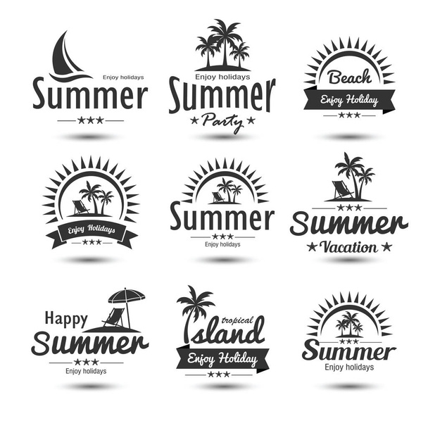 Summer emblem - Vettoriali, immagini