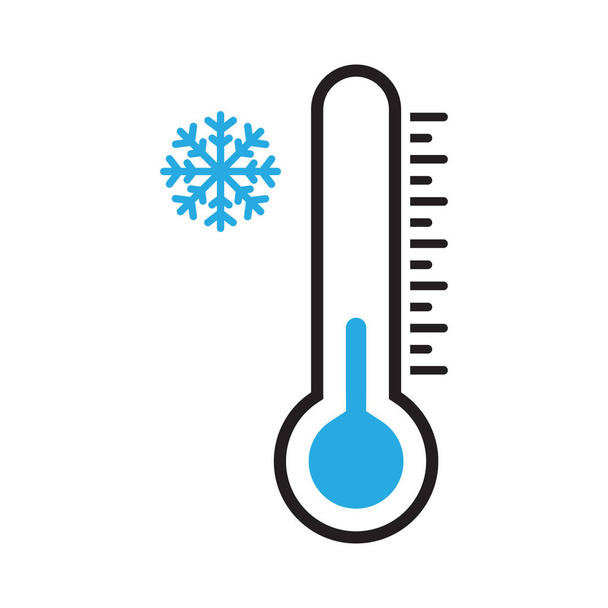 θερμόμετρο κρύο εικονίδιο - Από την πρόγνωση, Κλίμα και Μετεωρολογία εικονίδια, εικονίδια widget - Διάνυσμα, εικόνα