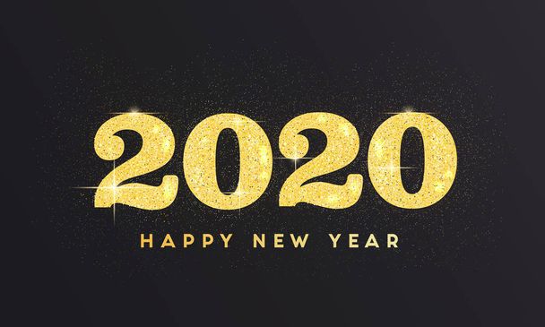 Σύγχρονη Χαιρετισμός Ευτυχισμένο το Νέο Έτος 2020 3 - Διάνυσμα, εικόνα