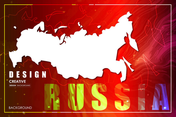carte d'art fluide de la Russie. fond coloré abstrait
. - Photo, image