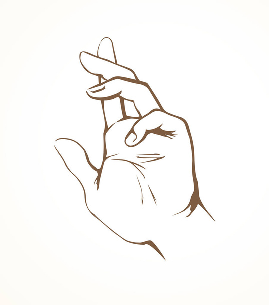 To point with finger. Vector drawing - Vector, Image