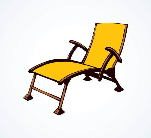 Strand szék. Vektor szabadkézi rajz - Vektor, kép