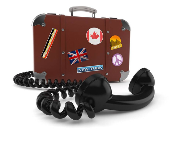 Cestovní taška s telefonním sluchátkem - Fotografie, Obrázek