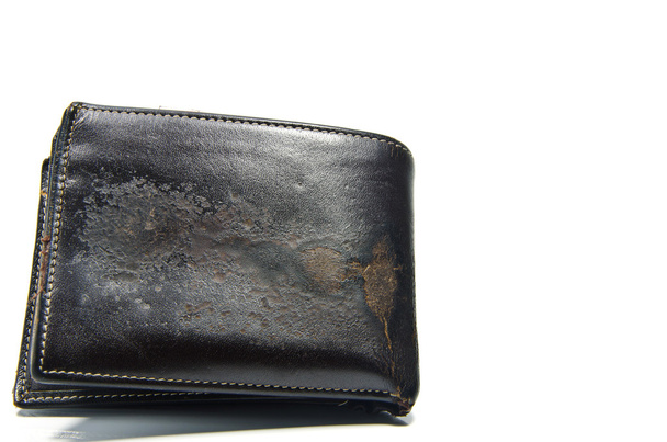 Vieux portefeuille brun
 - Photo, image