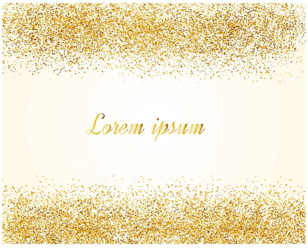 Abstract gold glitter background. Gold background for card - Vector, Image