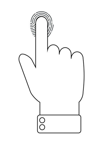Fingerprint. Concept of hand and fingerprint. Graphic illustration. - Vector, Image