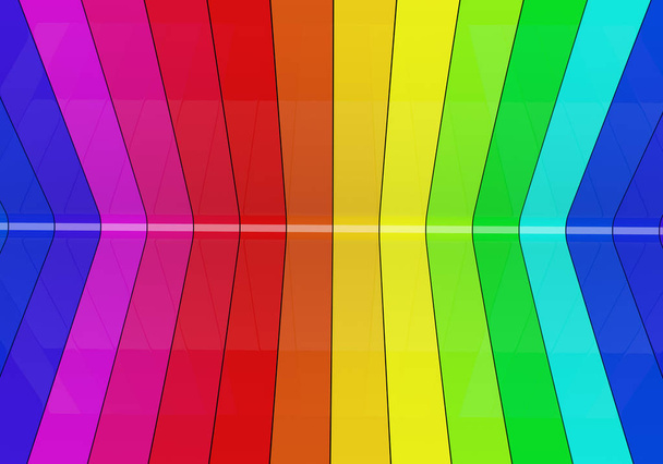 Absztrakt színes tekercselt fényes műanyag csíkok - Fotó, kép