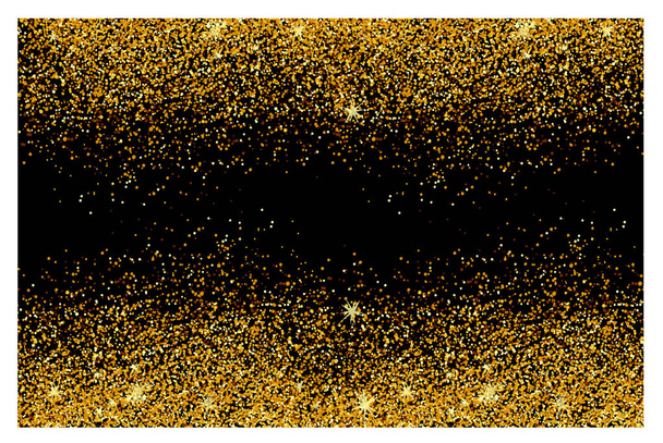 Abstract gold glitter background. Shiny sparkles for card - Vektor, Bild