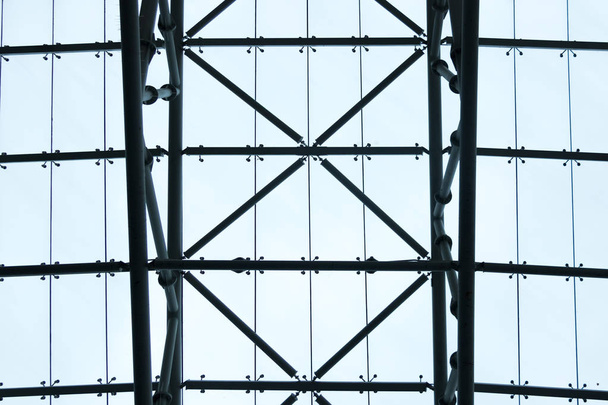 glass and steel construction background - Valokuva, kuva