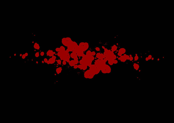 abstrakter Vektor Splatter rote Farbe auf schwarzer Farbe Design Backgro - Vektor, Bild