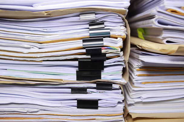 Paper documents stacked in archive - Photo, Image