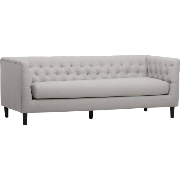 White Two Seater Sofa - White Two Seater Couch, John Lewis & Partners Bailey RHF Chaise End Sofa Bed, A luxury sofa inspired by Italian design, Amalfi has leather upholstery with white background - Photo, Image