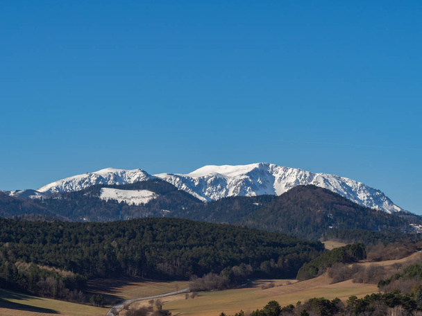 Landscape mountain range snow capped - Photo, Image