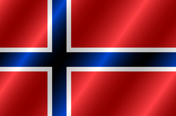 Bandera con bandera de Noruega
. - Foto, imagen