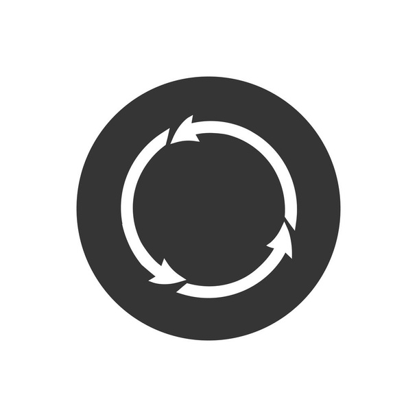 Rotation icon vector. Rotation or reload symbol icon in flat style - Vector, Image