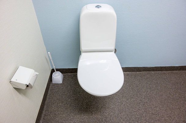 toilet stool in a public restroom in Sweden - Photo, Image