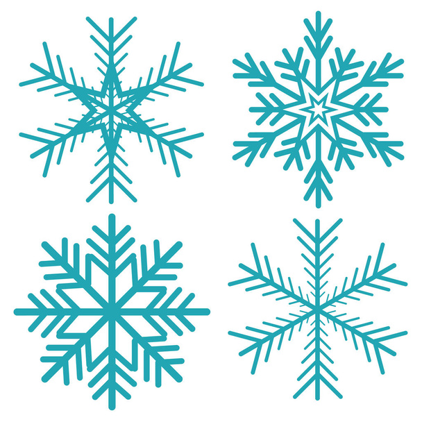 Snowflake icon.Blue snowflake. Vector illustration. - Vector, Image