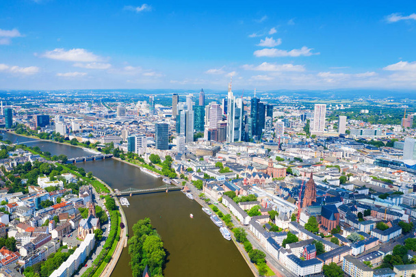 Frankfurt am Main skyline on a sunny day - Photo, Image