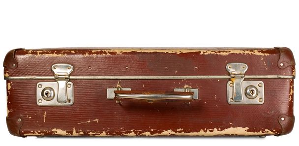 Vintage old brown suitcase - Photo, Image