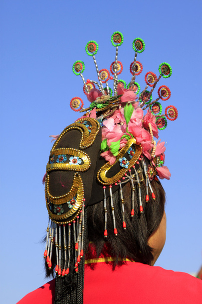 hair decoration for Spring Festival yangko dance dance in china - Photo, Image